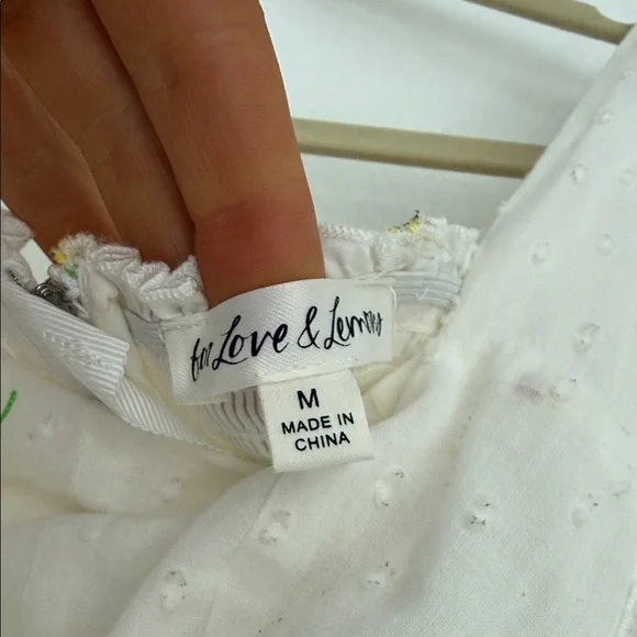 For Love & Lemons White Floral Blouse - Picture 2 of 7